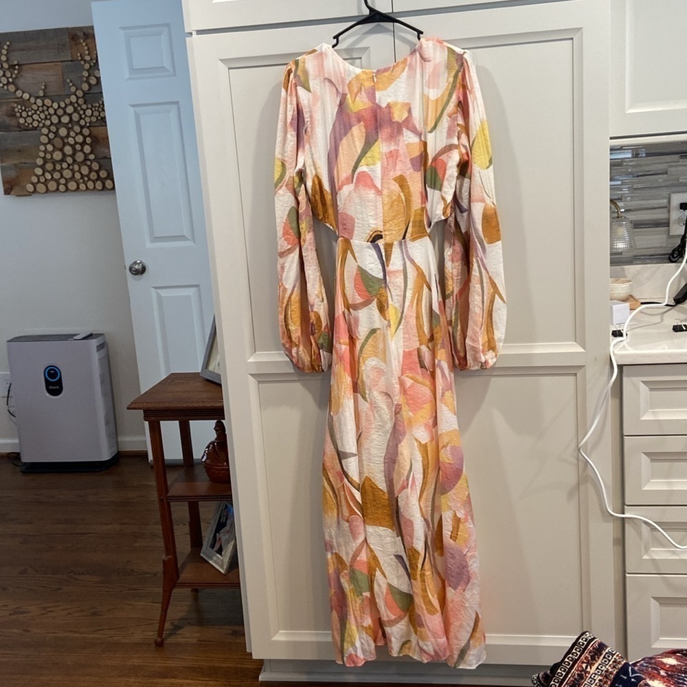 Petal + Pup Laquin Long Sleeve Maxi Dress NWT - Pink XL - Picture 7 of 10